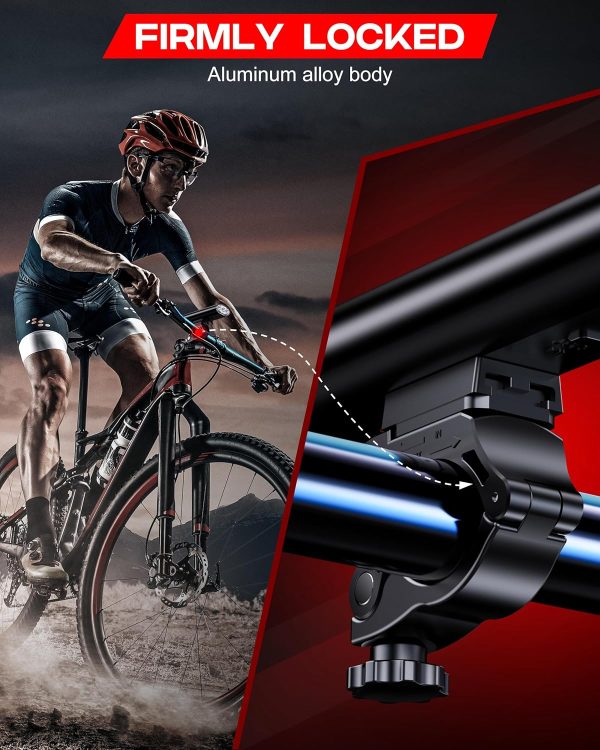 9000 Lumens Bike Light Set, Prasky Rechargeable Bicycle Lights Front and - Image 9
