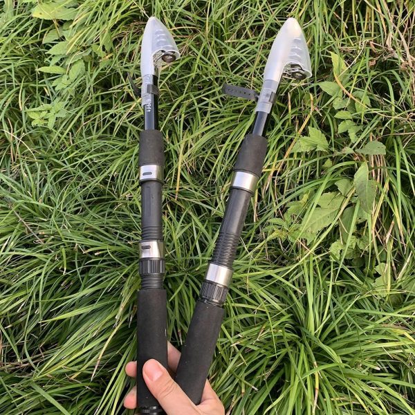Fishing Pole Combo, 6.9ft 2Pcs Telescopic Rods Set, Collapsible Carbon - Image 6