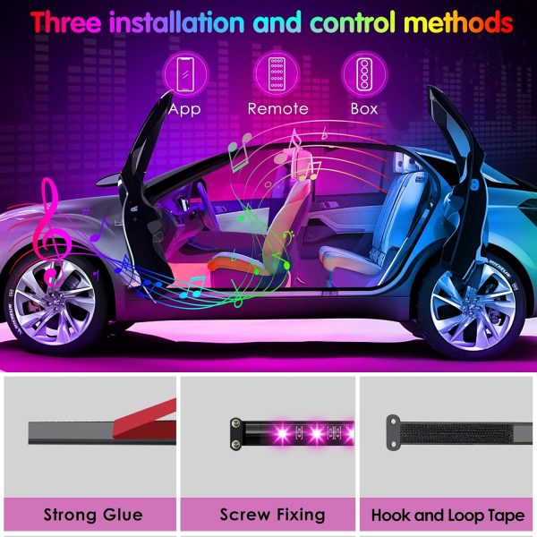 Interior Car Lights Keepsmile Car Accessories APP Control with Remote Music - Image 5