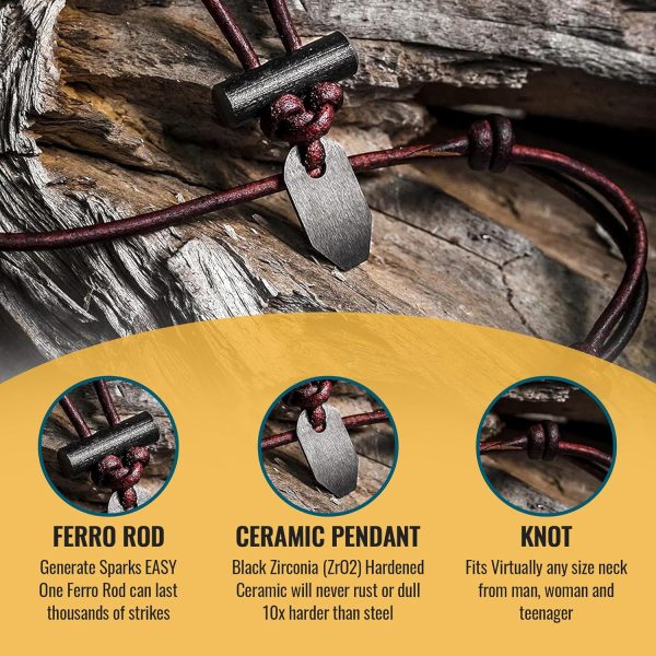 Wazoo The Bushcraft: The Original Fire Starter Necklace - USA Handcrafted - Image 4