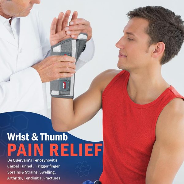 FEATOL Carpal Tunnel Wrist Brace Night Support, Wrist and Thumb Brace for - Image 2