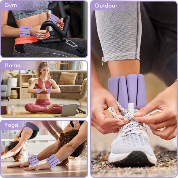 Wrist Weights, Ankle Weights for Women Men, Adjustable Wrist Weighted - Image 5