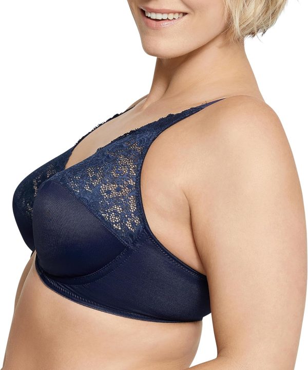 Bali Women's Lilyette Minimizer Underwire Lace Trim, Microfiber Full - Image 2