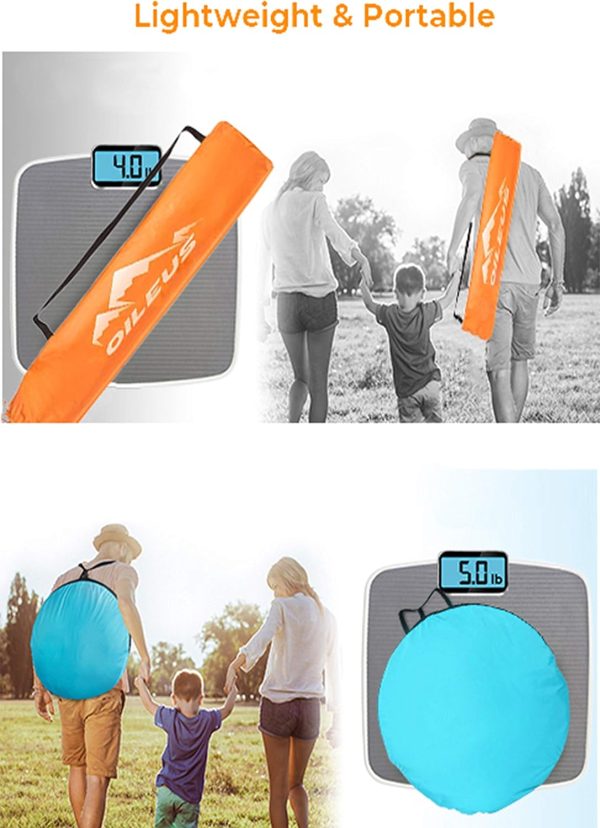 Oileus X-Large 4 Person Beach Tent Sun Shelter - Portable Sun Shade Instant - Image 7