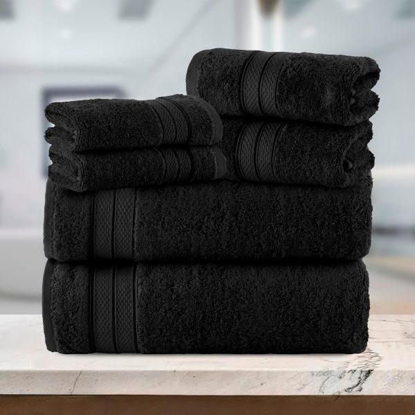 Elegant Comfort Luxury 6-Piece Towel Set, Premium Soft 100% Turkish Cotton, - Image 7
