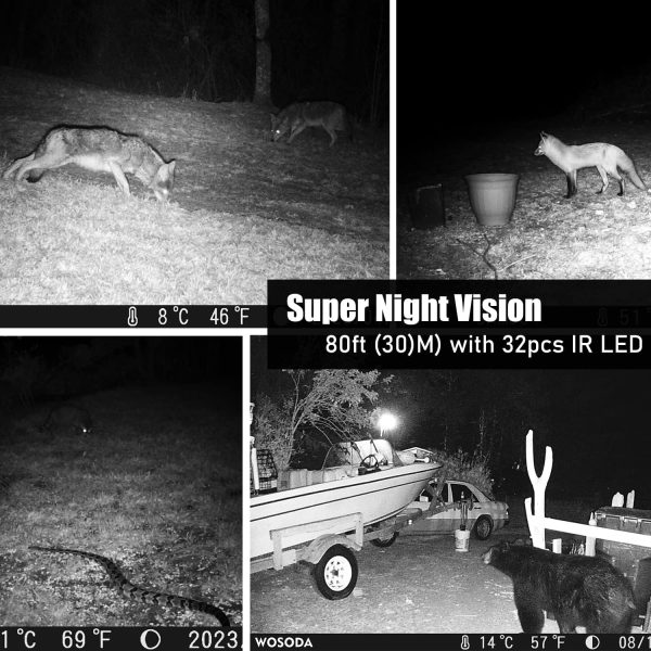 36MP 1920P Trail Camera, Game Camera with Night Vision Motion Activated - Image 4
