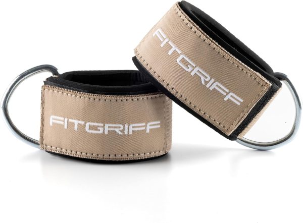 Fitgriff® Ankle Straps V2 for Cable Machine (2 Pieces) - Gym Workout - Image 6