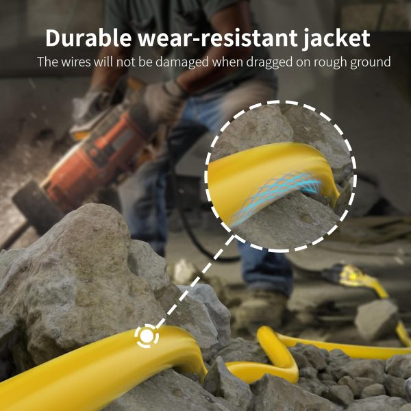 HUANCHAIN 75 ft 14/3 Gauge Heavy Duty Outdoor Extension Cord Waterproof - Image 5