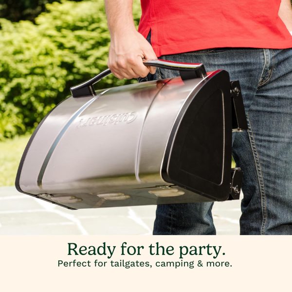 Cuisinart Grillster Portable Gas Grill, Stainless Steel Compact BBQ Grill - Image 6