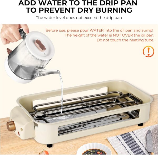 Pukomc Electric Indoor Grill,2 in 1 Indoor Grills for Kitchen with Grill - Image 2