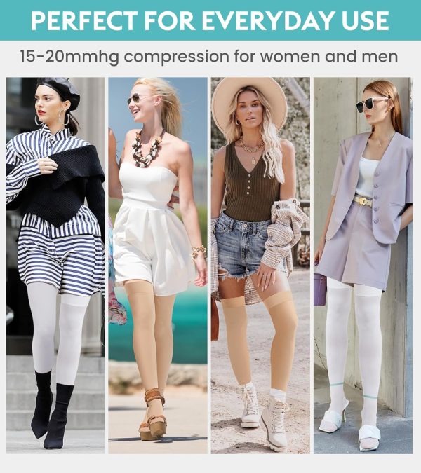 MGANG Ted Hose Thigh High Anti Embolism Compression Stockings for Women & M - Image 7