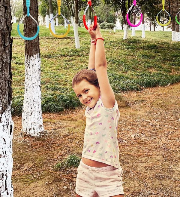 7 Colorful Ninja Rings Kit for Kids Adult, Playground Training Equipment - Image 3