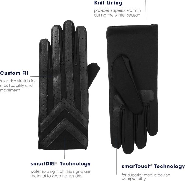 isotoner Men’s Spandex Touchscreen Cold Weather Gloves - Image 4