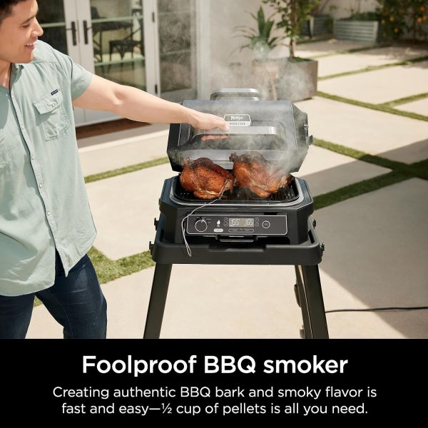 Ninja, Woodfire Pro XL Outdoor Grill & Smoker, Thermometer, 4-in-1 Master - Image 3