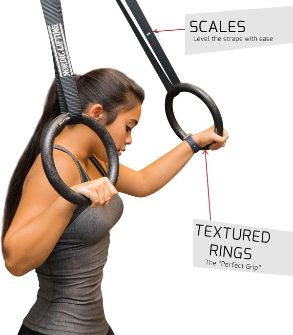 Nordic Lifting Gymnastic Rings and Straps - Heavy Duty for Gymnastics, - Image 6