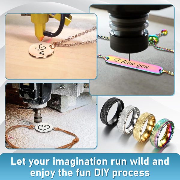 Otuuz 60 Pcs Christmas Metal Laser Engraving Materials Jewelry Engraving - Image 5