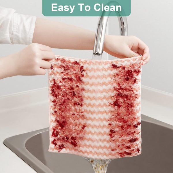 JOYMOOP Microfiber Cleaning Cloth, Kitchen Towels for Dish Drying Washing, - Image 5