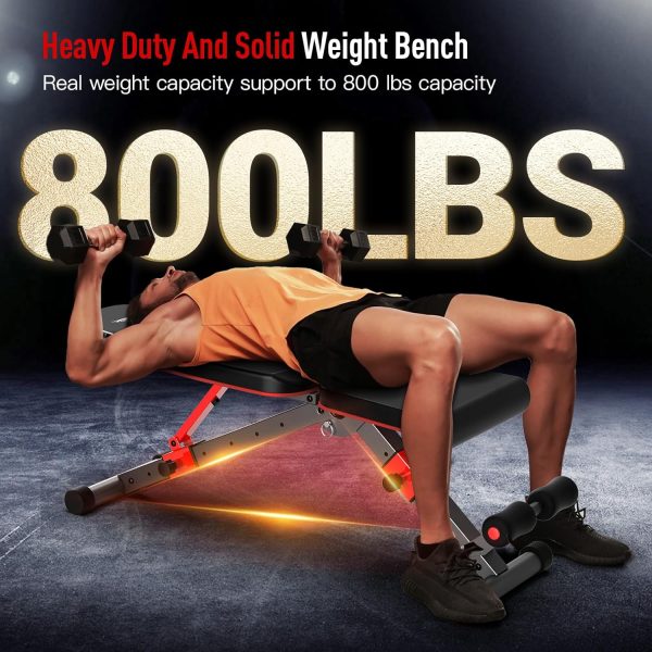 HARISON Adjustable Weight Bench with Leg Extension, Incline Decline - Image 2