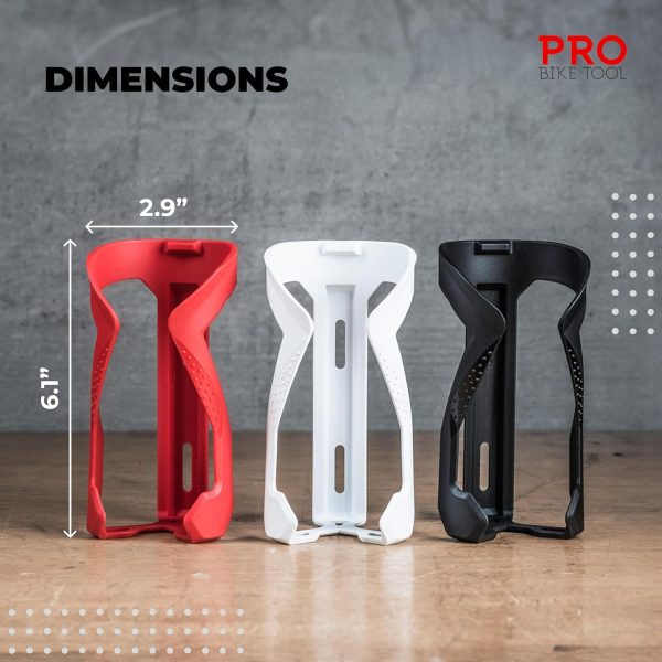 PRO BIKE TOOL Carbon Fibre Bottle Cage - Lightweight Carbon Bottle Cage for - Image 3