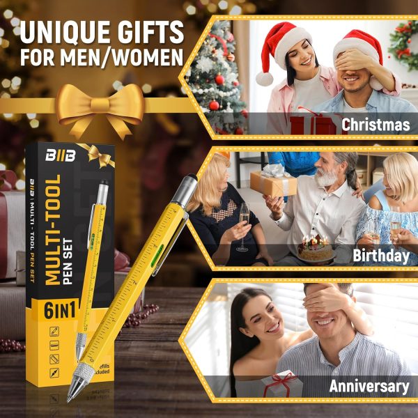 BIIB Stocking Stuffers for Adults Men Him, Multitool Pen Gifts for Men Dad - Image 6