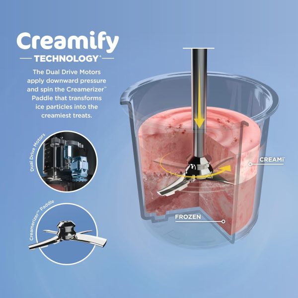 Ninja NC301 CREAMi Ice Cream Maker, for Gelato, Mix-ins, Milkshakes, - Image 3