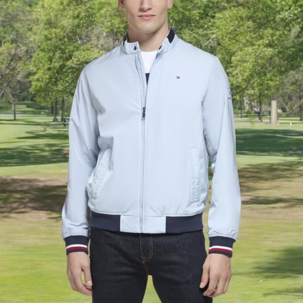 Tommy Hilfiger Mens Lightweight Varsity Rib Knit Bomber Jacket - Image 7