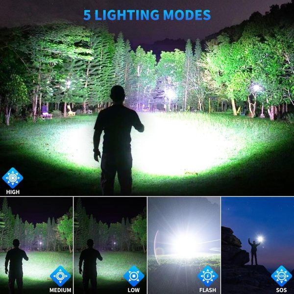 Rechargeable Flashlights High Lumens, 990,000 Lumen Super Bright Led - Image 5