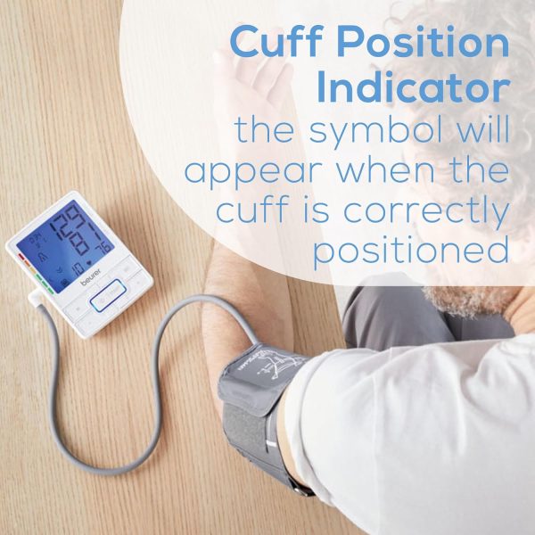 Beurer BM69W Upper Arm Blood Pressure Monitor with Bluetooth, Cuff Position - Image 3