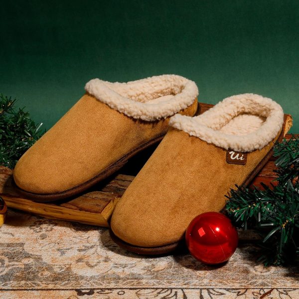ULTRAIDEAS Women's Warm Memory Foam Slippers, Slip-on Ladies Slippers with - Image 5