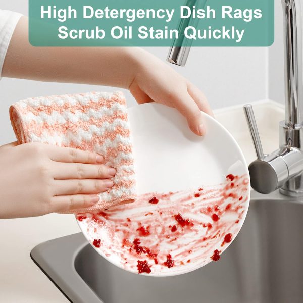 JOYMOOP Microfiber Cleaning Cloth, Kitchen Towels for Dish Drying Washing, - Image 4