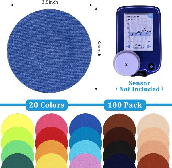 Timgle 100 Pack Freestyle Sensor Covers Waterproof Adhesive Patches - Image 2