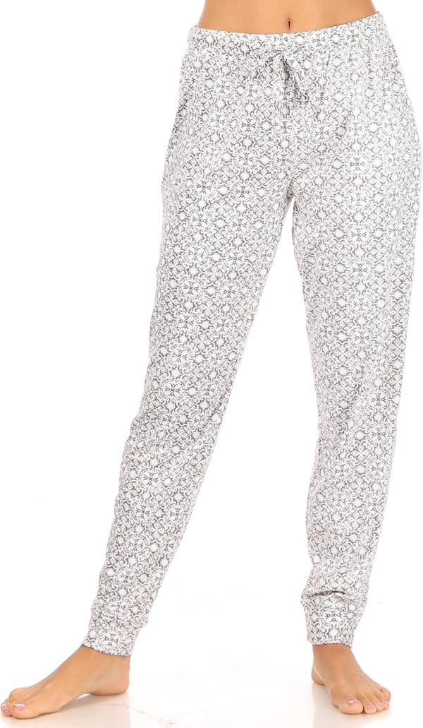 TAHARI Soft Cozy Pajamas for Women, Relaxed Fit Jogger Pajama Pants for - Image 4