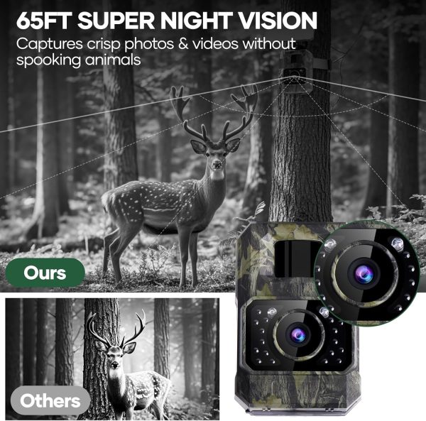 Solar Trail Camera 48MP 30FPS, WiFi Bluetooth Game Camera with Motion - Image 4