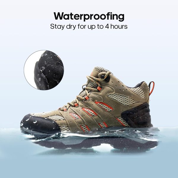 NORTIV 8 Women's Waterproof Hiking Boots Outdoor Trekking Mid Backpacking - Image 3