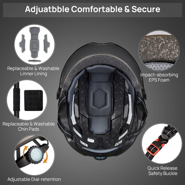 ILM Adult Bike Helmet with USB Rechargeable LED Front and Back Light - Image 5