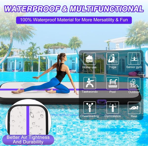 Air Gymnastics Tumbling Mat, 6.6ft/10ft/13ft/16ft/20ft Inflatable Track Mat - Image 4