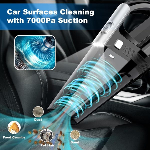 Car Vacuum, Portable Car Vacuum Cleaner with 7000PA Suction, DC 12V High - Image 2