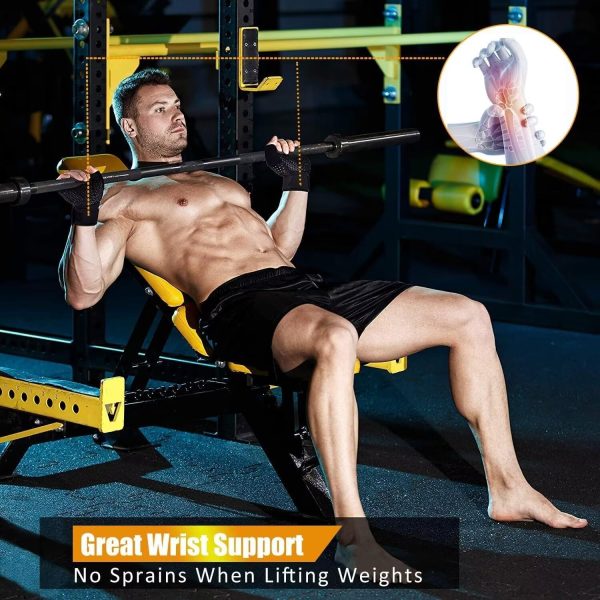 ihuan Breathable Weight Lifting Gloves: Fingerless Workout Gym Gloves with - Image 4