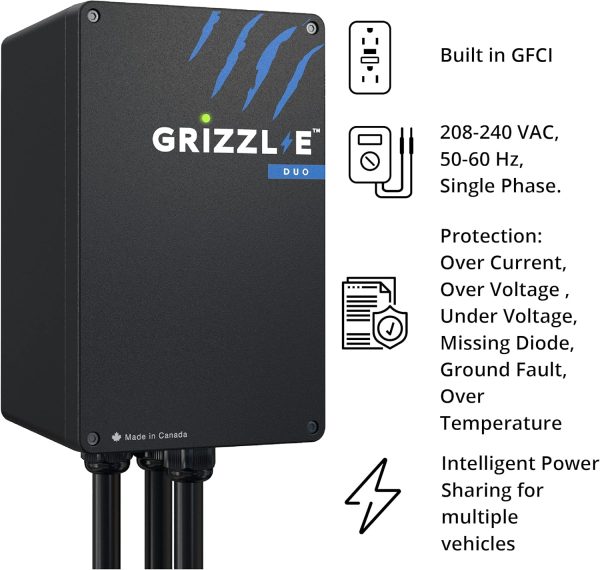 Grizzl-E Duo Level 2 Plug in EV Charger, up to 40 Amp, Two 24 feet Premium - Image 5