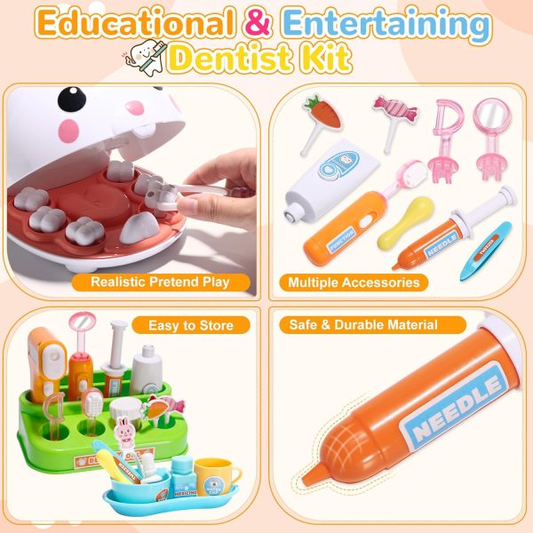 Dentist Kit Pretend Play Set, 31PCS Teeth Dental Tools Medical Accessories, - Image 3