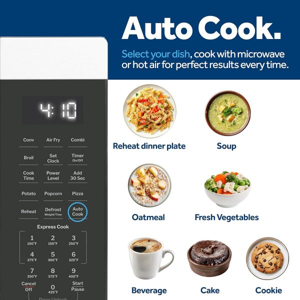GE GCST10A1WSS 4-in-1 Microwave Oven, 1,050 Watts Air Fryer, Broiler & - Image 6