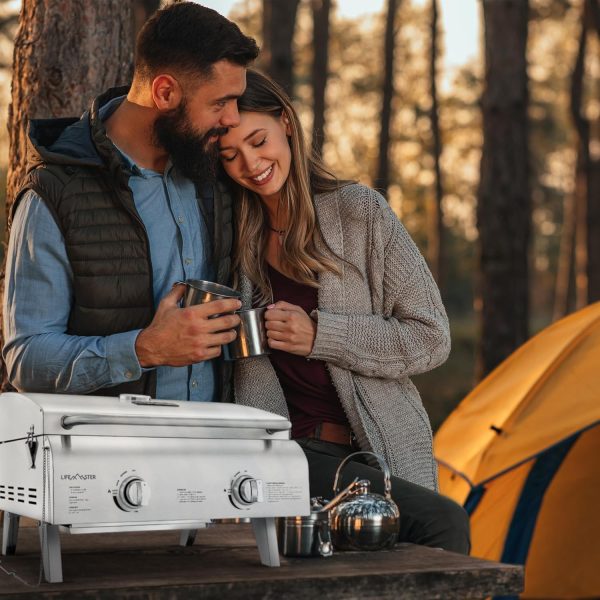 Portable Stainless Steel Gas Grill - 2 Burners Easy Clean Tabletop BBQ - Image 8