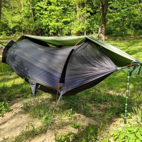 Camping Hammock Tent with Mosquito Net & RainFly, 3 in 1 Waterproof - Image 7