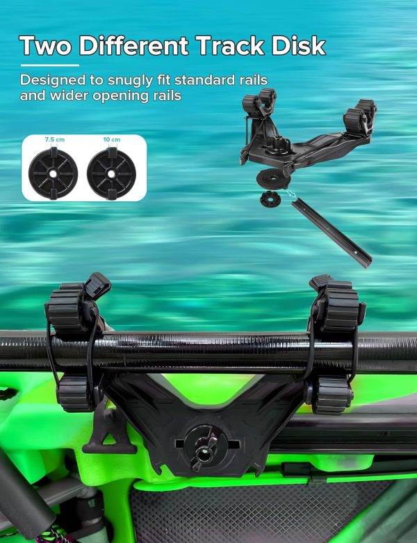 Kayak Paddle Holder, Kayak Accessories for Fishing, Dual Head Kayak Track - Image 6