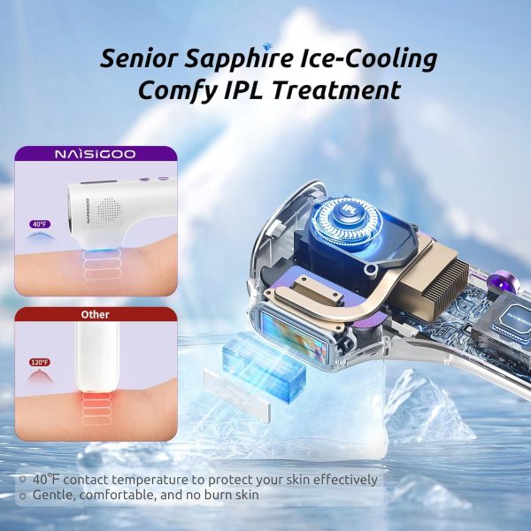 Laser Hair Removal Device for Women and Men, IPL Painless Sapphire Laser - Image 4