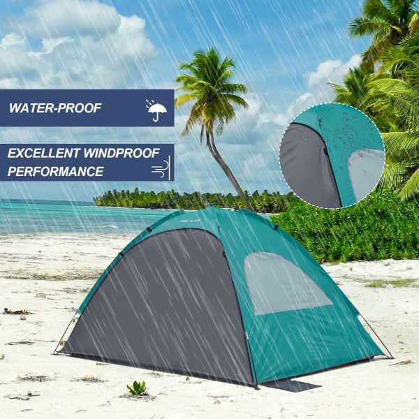 Portable Beach Tent for 3-4 Person, Easy Set Up Beach Shade Tent with UPF - Image 5