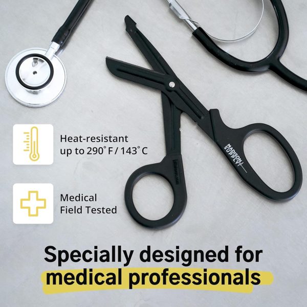 Madison 7.5" Premium Stainless Steel Nurse Scissors with Non-Stick Blades, - Image 4
