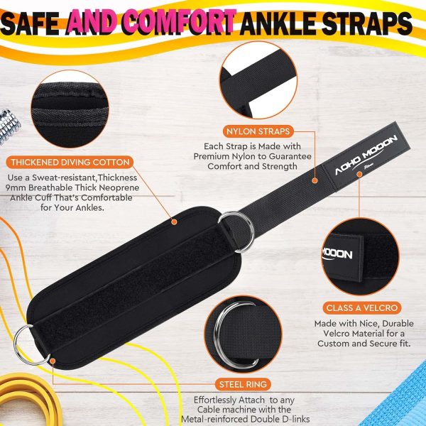 Ankle Strap for Cable Machine Attachments, Gym Accessories for Women and - Image 4