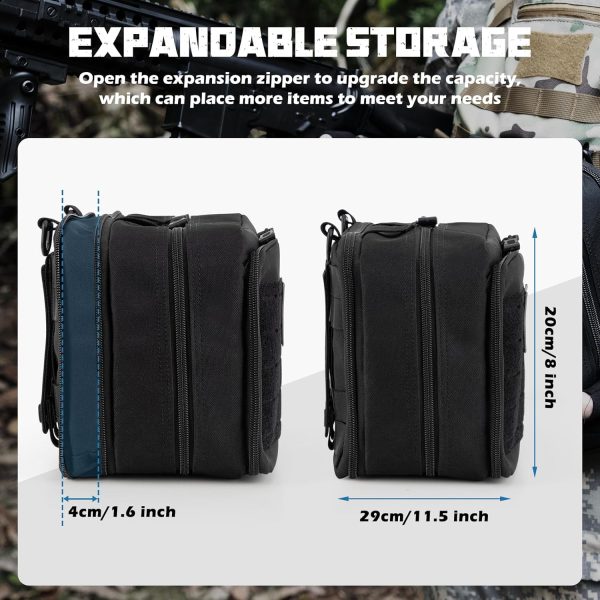 Jueachy Molle Large Tactical Pouch: EDC Pouch Medical Tool Pouches - Image 2