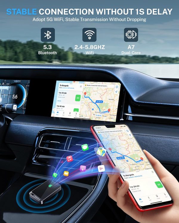 Wireless CarPlay Adapter for Apple iPhone (2024 Upgraded) - Multi-User - Image 3